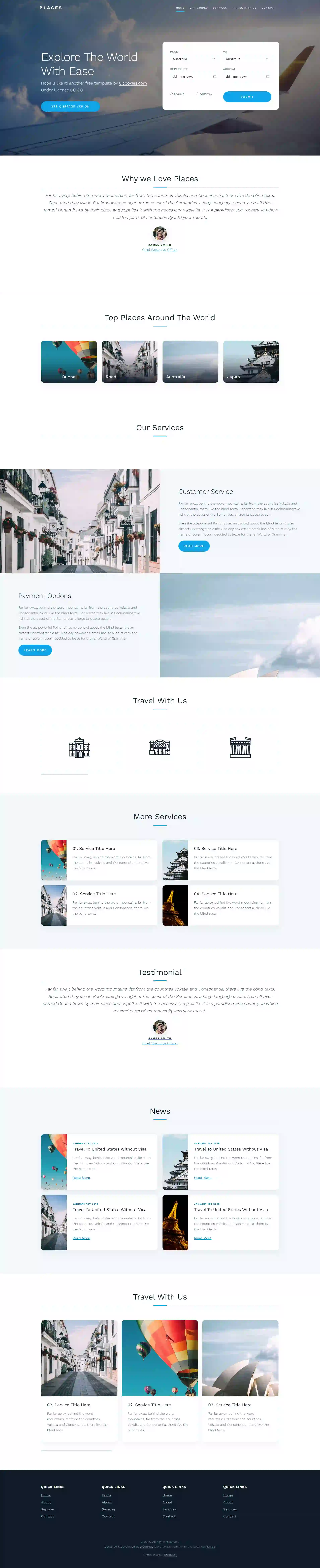 Before travel agency website with outdated tour listings and weak booking flow
