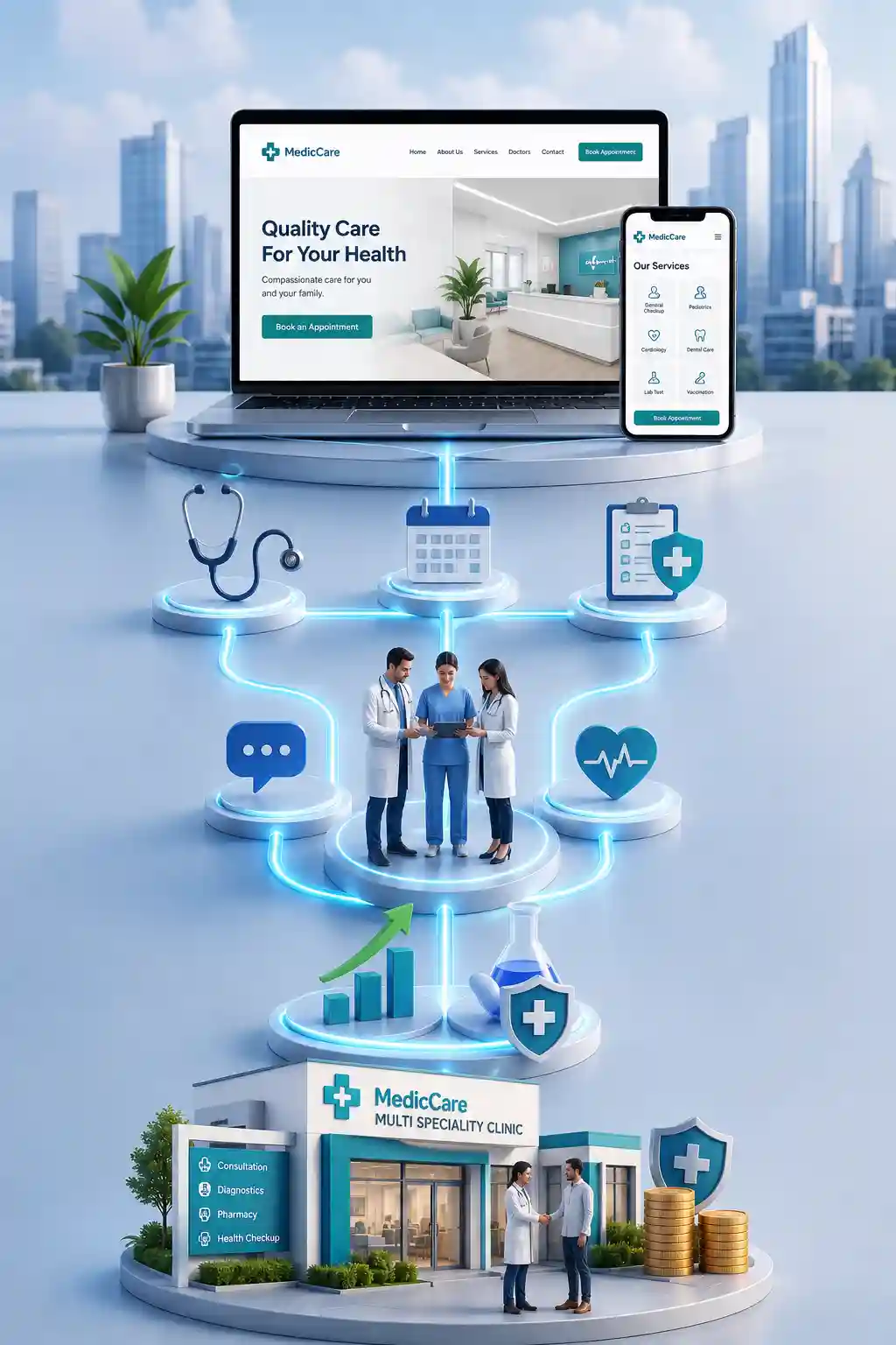 Clinic losing patient bookings due to an outdated healthcare website