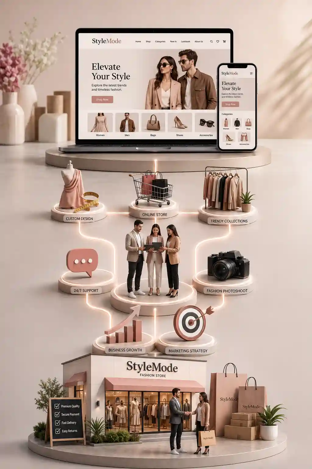 Fashion brand losing online sales due to an outdated store website