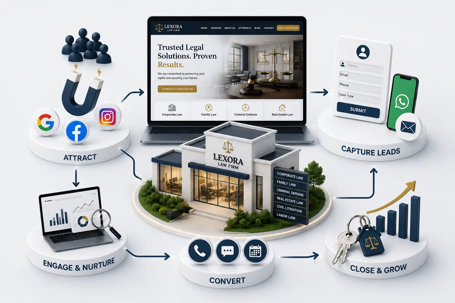 Law Firm Website Noida with practice areas and consultation forms