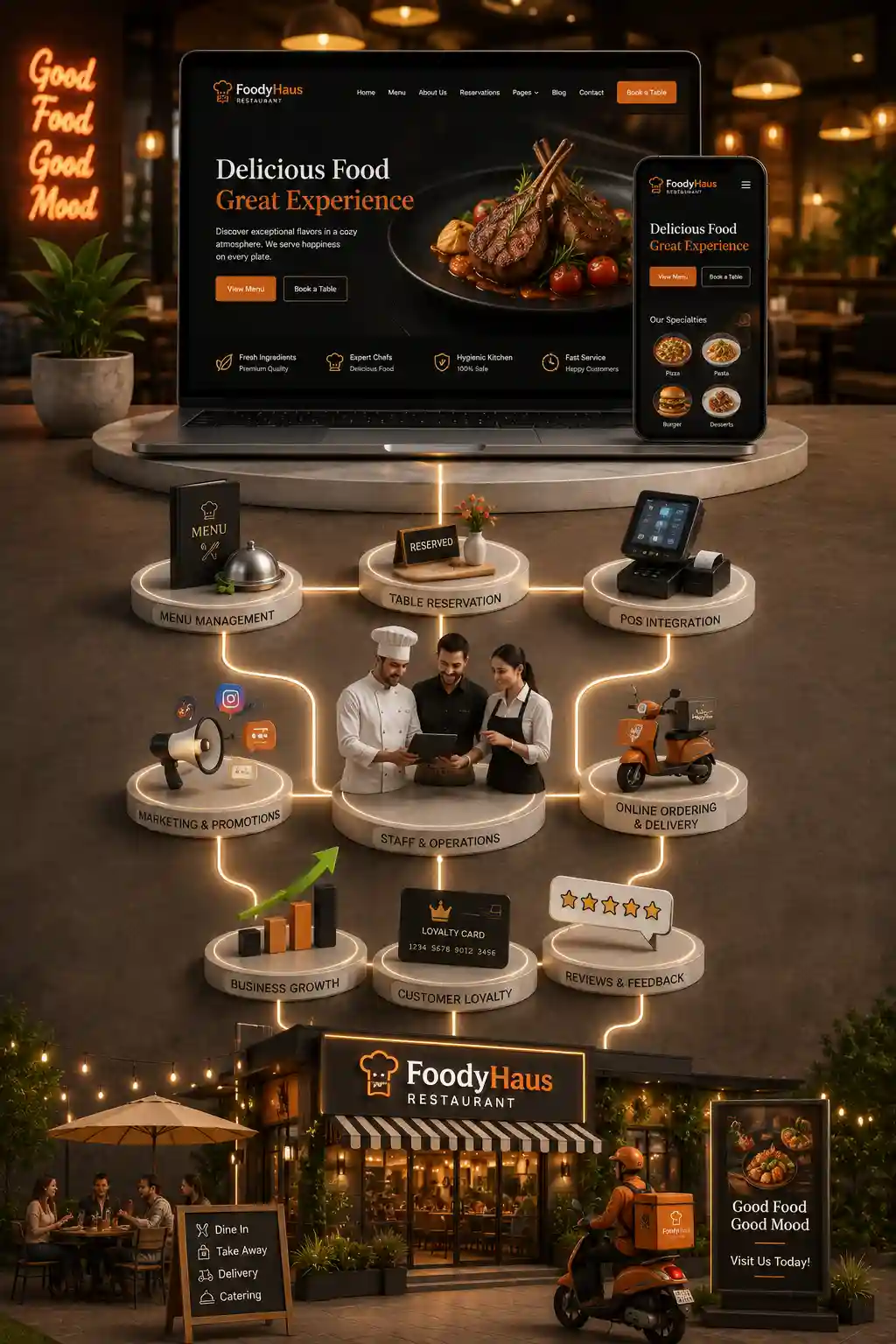 Restaurant losing diner bookings due to an outdated food website