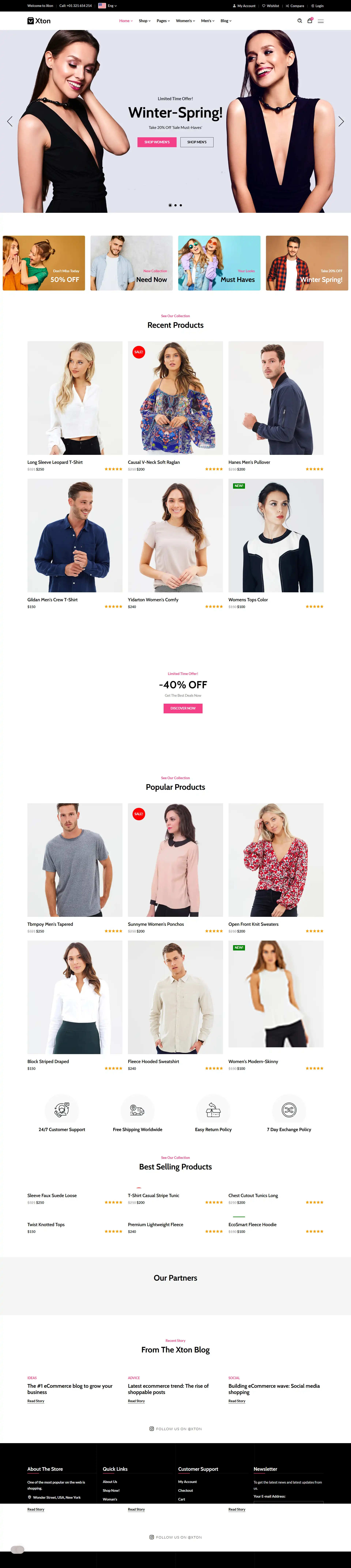 Fashion lookbook website full-page preview