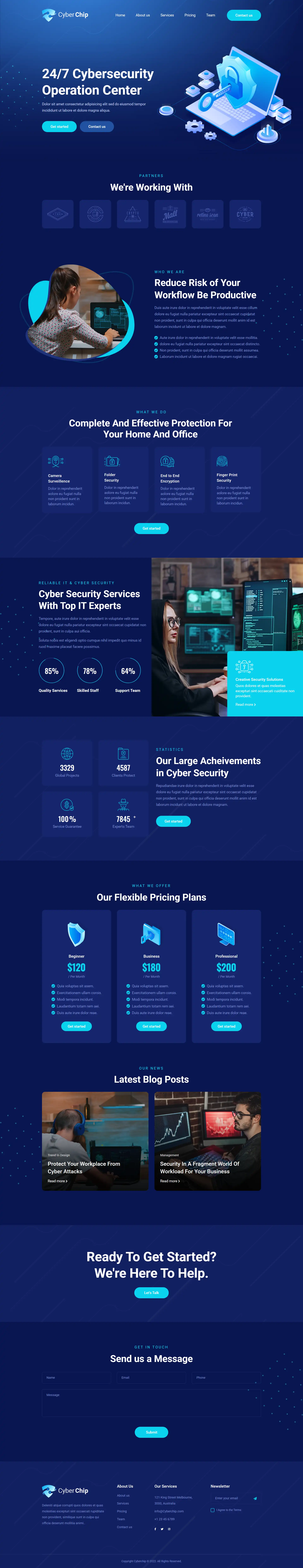Guard agency security website design preview