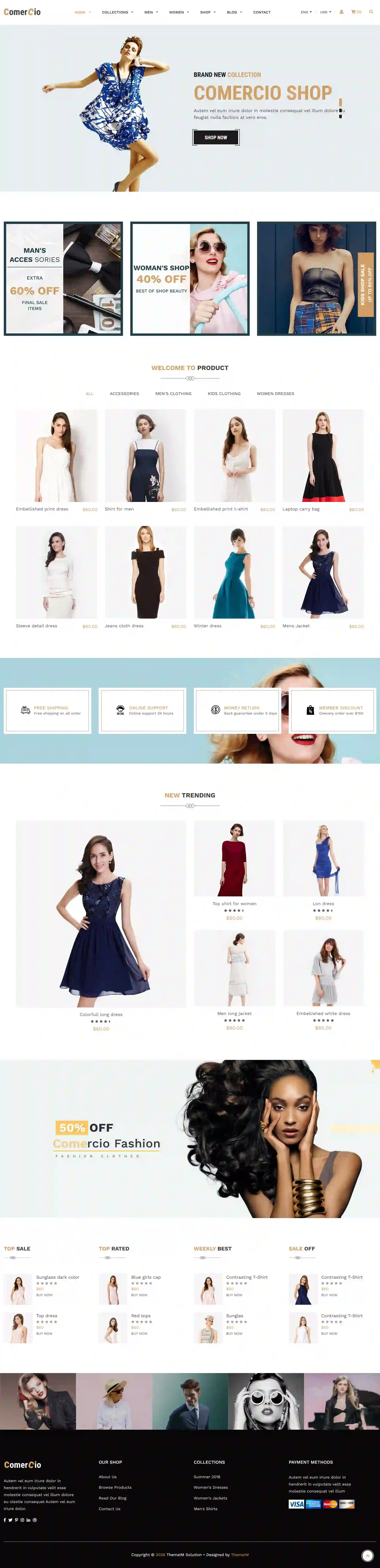 Boutique fashion website design preview